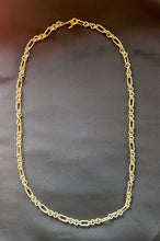 Load image into Gallery viewer, David Yurman Sterling Silver &amp; 18K Gold Figaro Chain Toggle Necklace 32&quot;