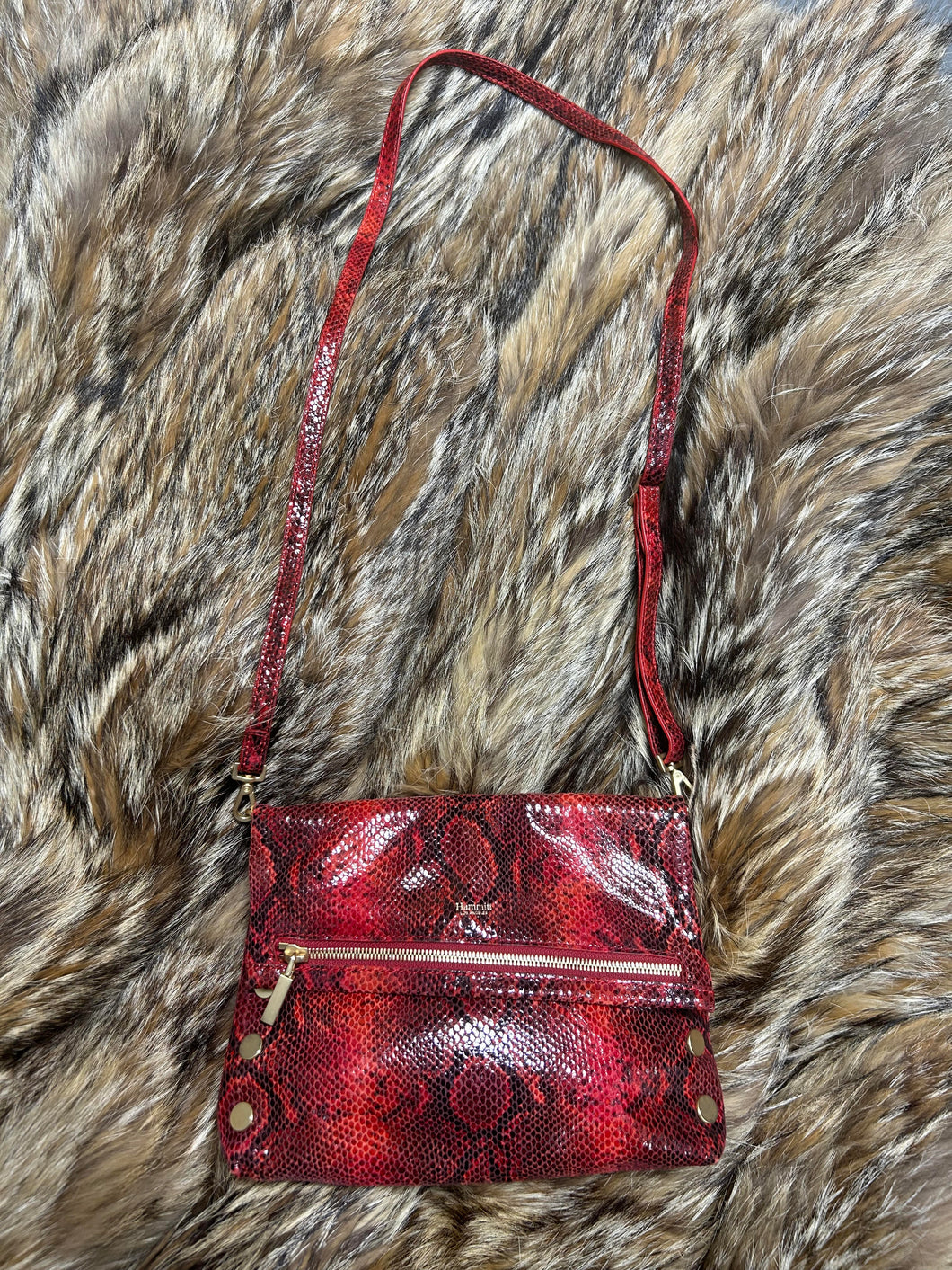 Hammitt Red Leather Snake Bag