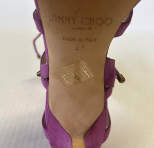 Jimmy Choo Purple High Heel With Straps, Size 10.5 (41)