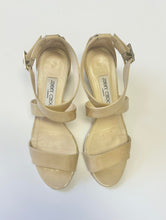 Load image into Gallery viewer, Jimmy Choo nude patent Chiara wedges