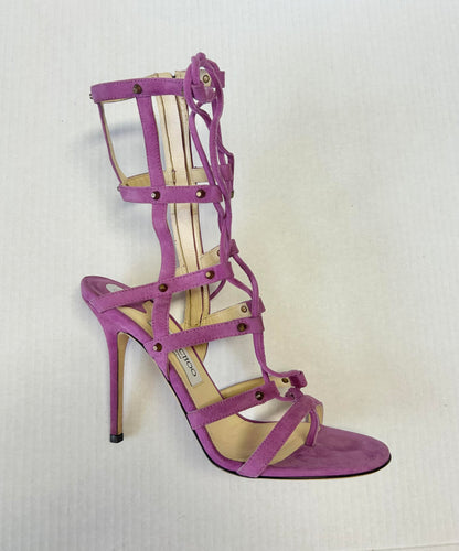 Jimmy Choo Purple High Heel With Straps, Size 10.5 (41)