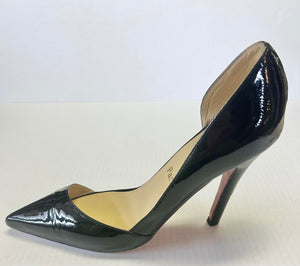 Christian Louboutin Black Patent Heel Size 10.5 (41)