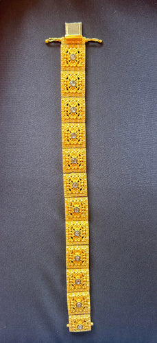 Ottoman Art 24K 1.400 CT Diamond Bracelet