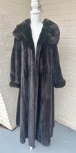 Load image into Gallery viewer, Ranch Dark Chocolate Mink With Hood, Full Length Fur Coat Large