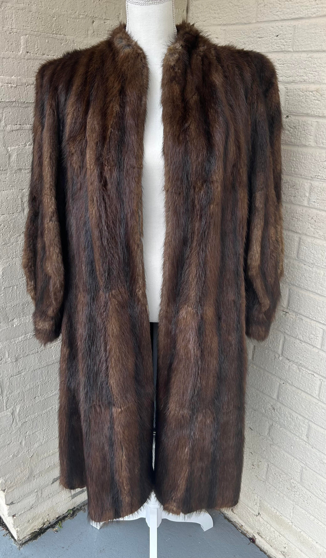 Brown mid-length sable coat. Louis Greenfied Furrier, St. Louis