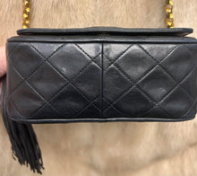 Load image into Gallery viewer, Chanel Navy Quilted Fringe Bijou Lambskin Inside Chain Shoulder Bag